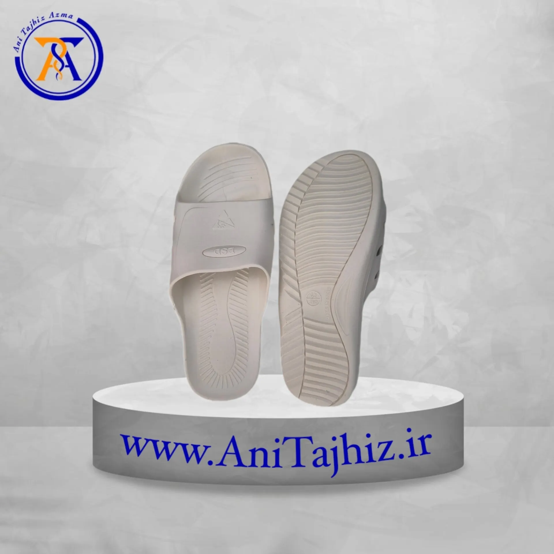 دمپایی آنتی استاتیک سفید (3)