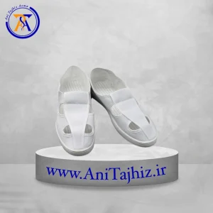 کفش آنتی استاتیک رویه کتان سفید