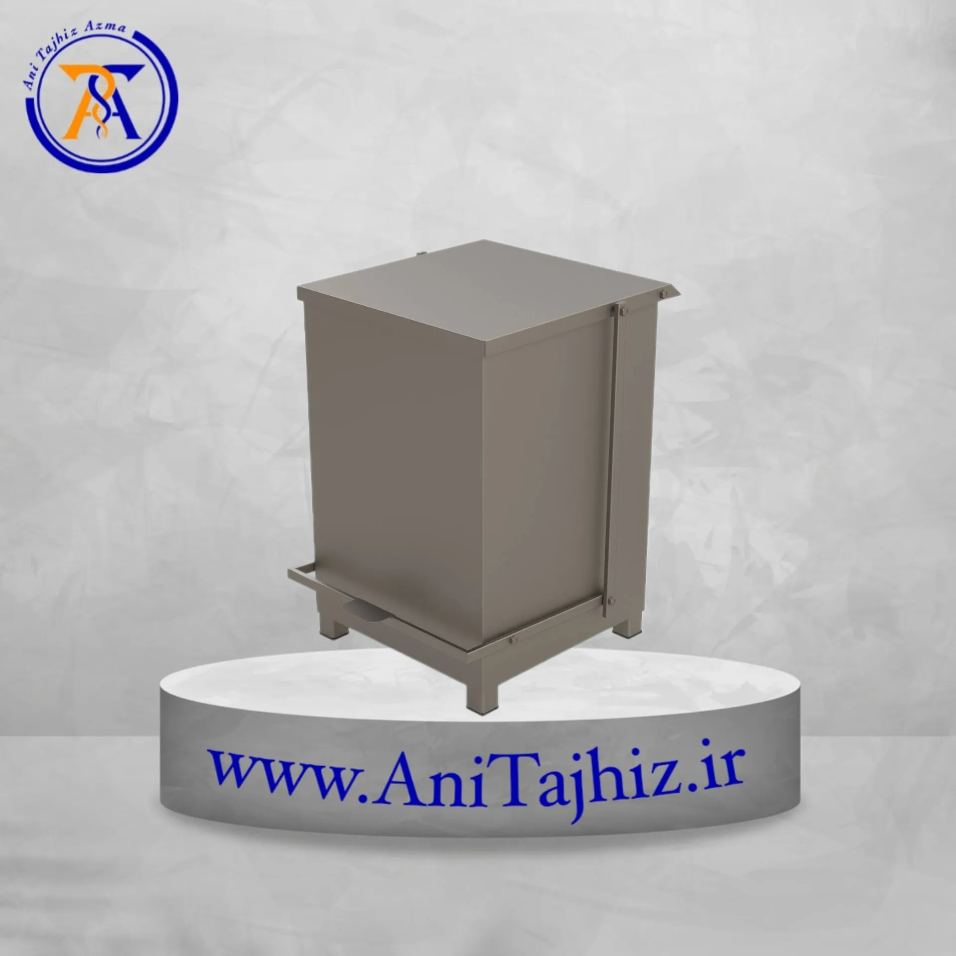 سطل استیل کلین روم (2) سطل پدالی استیل کلین روم